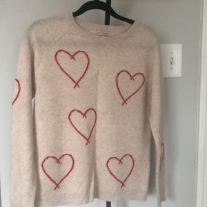 Beige Philosophy sweater with hearts